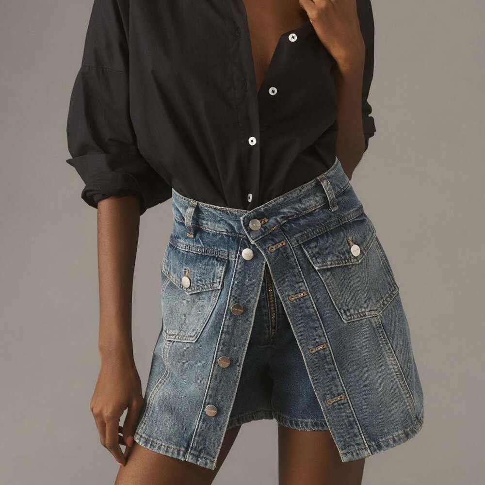 Anthropologie Pilcro Country Denim Skort